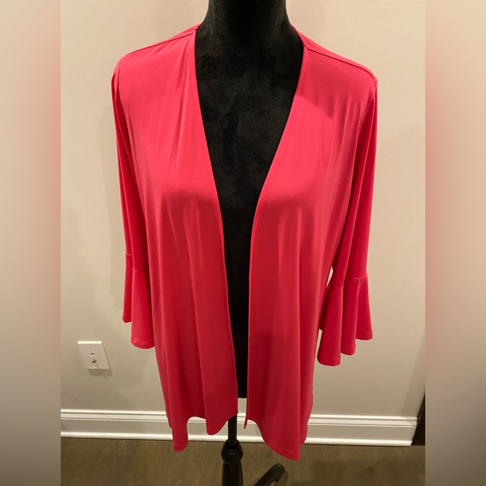 Susan Graver top. Hot pink with bell sleeves
